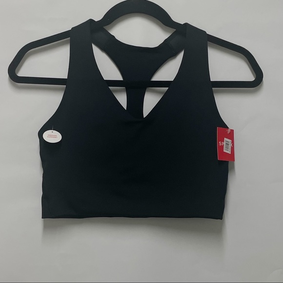 NEW SPANX Longline Medium Impact Sports Bra In Black Size Medium - Picture 6 of 9